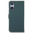 KHAZNEH Flip Case for Sony Xperia 5 V RFID Blocking Genuine Cow Leather Stand Wallet Phone Cover - Green - 7