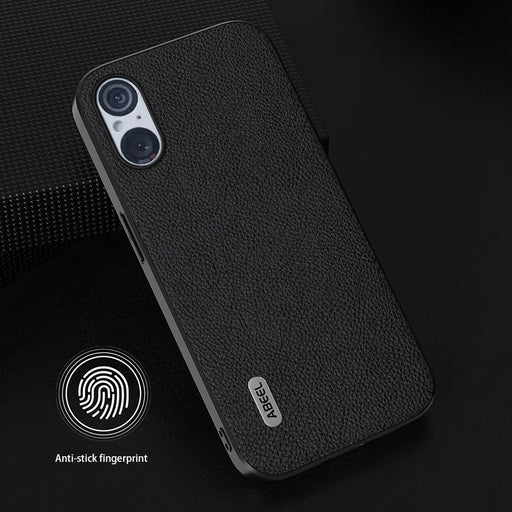 ABEEL For Sony Xperia 5 V Phone Cover Litchi Texture Cowhide Leather Coated PC+TPU Case - Black - 2