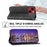 For iPhone 15 PU Leather Phone Case Imprinted Rhombus Pattern Wallet Stand Shockproof Cover - Black - 4