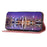 For iPhone 15 Plus PU Leather Phone Case Anti-scratch Imprinted Rhombus Pattern Wallet Stand Cover - Rose Gold - 3