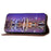 For iPhone 15 Pro Max Fall Proof PU Leather Phone Case Imprinted Rhombus Pattern Stand Wallet Cover - Brown - 3
