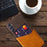 Card Holder Phone Case for Samsung Galaxy M34 5G / F34 5G Protective Cover Cloth Texture PU+PC Phone Shell - Orange - 4