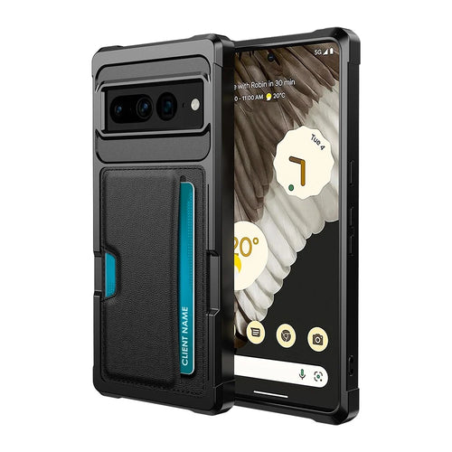 Back Case for Google Pixel 8 Pro , ZM02 PU Leather+TPU Card Holder Four Corners Anti-drop Phone Shell - 1