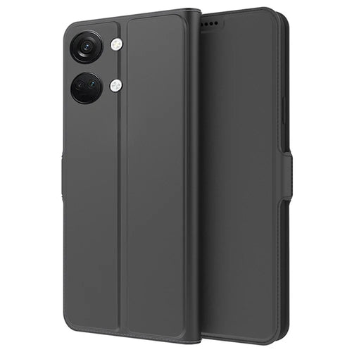 For OnePlus Nord 3 5G / Ace 2V Card Slot PU Leather Phone Case Stand Phone Cover Shell - Black - 1