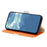 Phone Case for iPhone 15 Plus , Stand Wallet Litchi Texture Candy Color PU Leather Flip Cover - Orange - 2