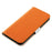 Phone Case for iPhone 15 Plus , Stand Wallet Litchi Texture Candy Color PU Leather Flip Cover - Orange - 4