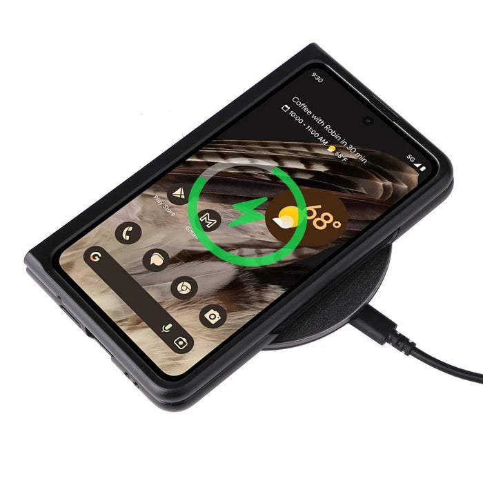 Shockproof PU + PC+TPU Phone Case for Google Pixel Fold Anti-scratch Phone Shell Cover - Crocodile Texture - 3