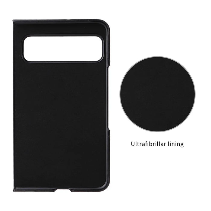 Shockproof PU + PC+TPU Phone Case for Google Pixel Fold Anti-scratch Phone Shell Cover - Crocodile Texture - 7