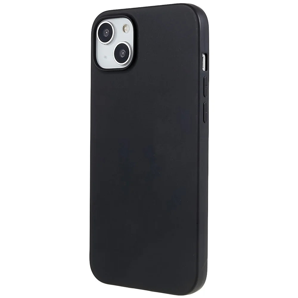 For iPhone 15 Plus TPU Back Shell, Fingerprint Free Matte Protective Cover Phone Case - Black - 1