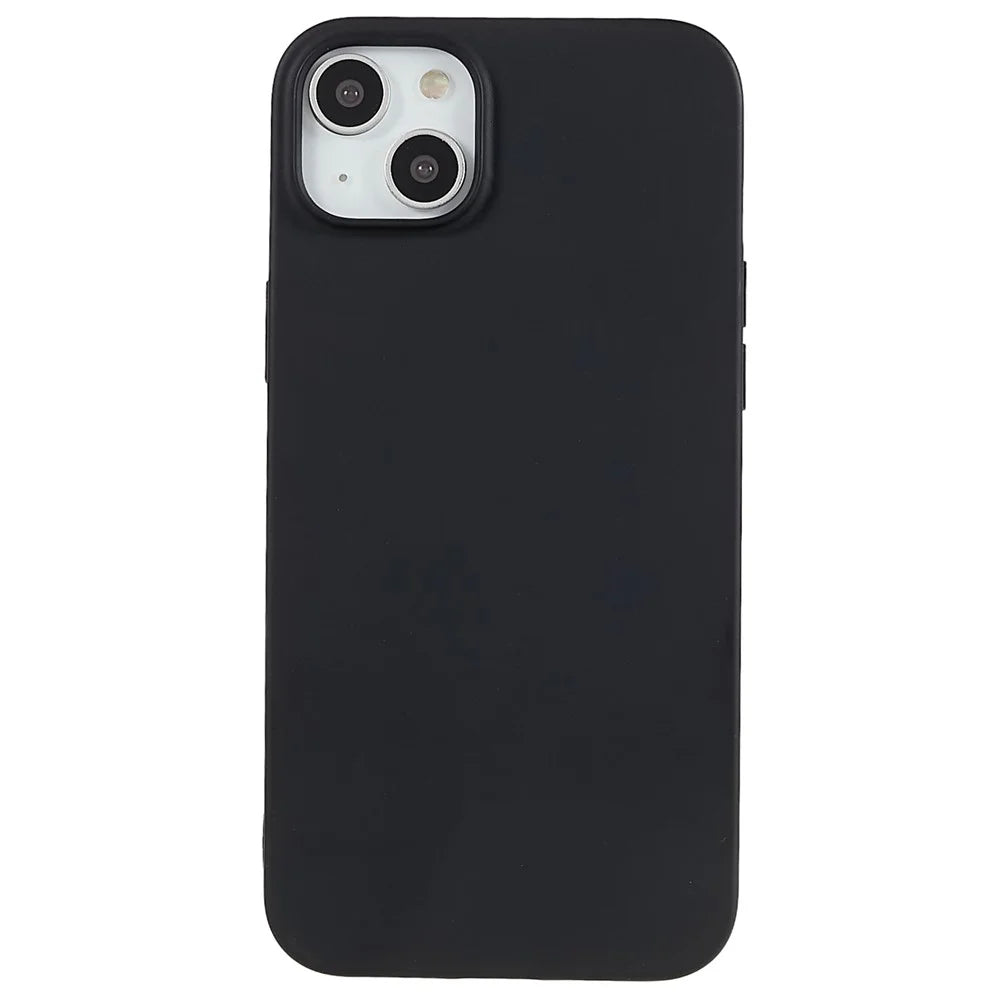 For iPhone 15 Plus TPU Back Shell, Fingerprint Free Matte Protective Cover Phone Case - Black - 2