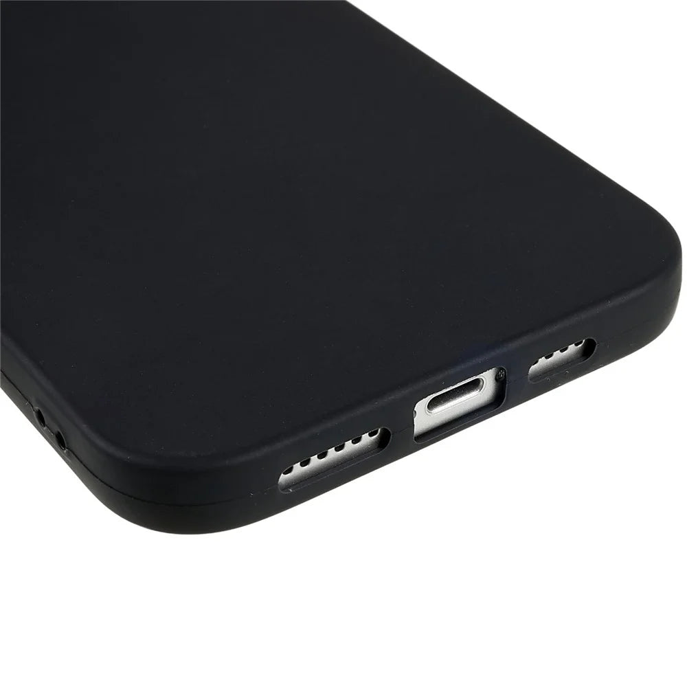 For iPhone 15 Plus TPU Back Shell, Fingerprint Free Matte Protective Cover Phone Case - Black - 7