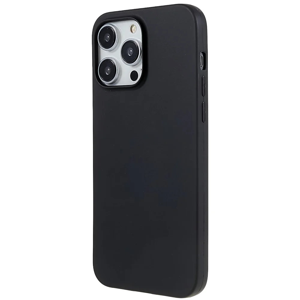 For iPhone 15 Pro Max TPU Back Shell Fall Proof Matte Protective Cover Phone Case - Black - 1