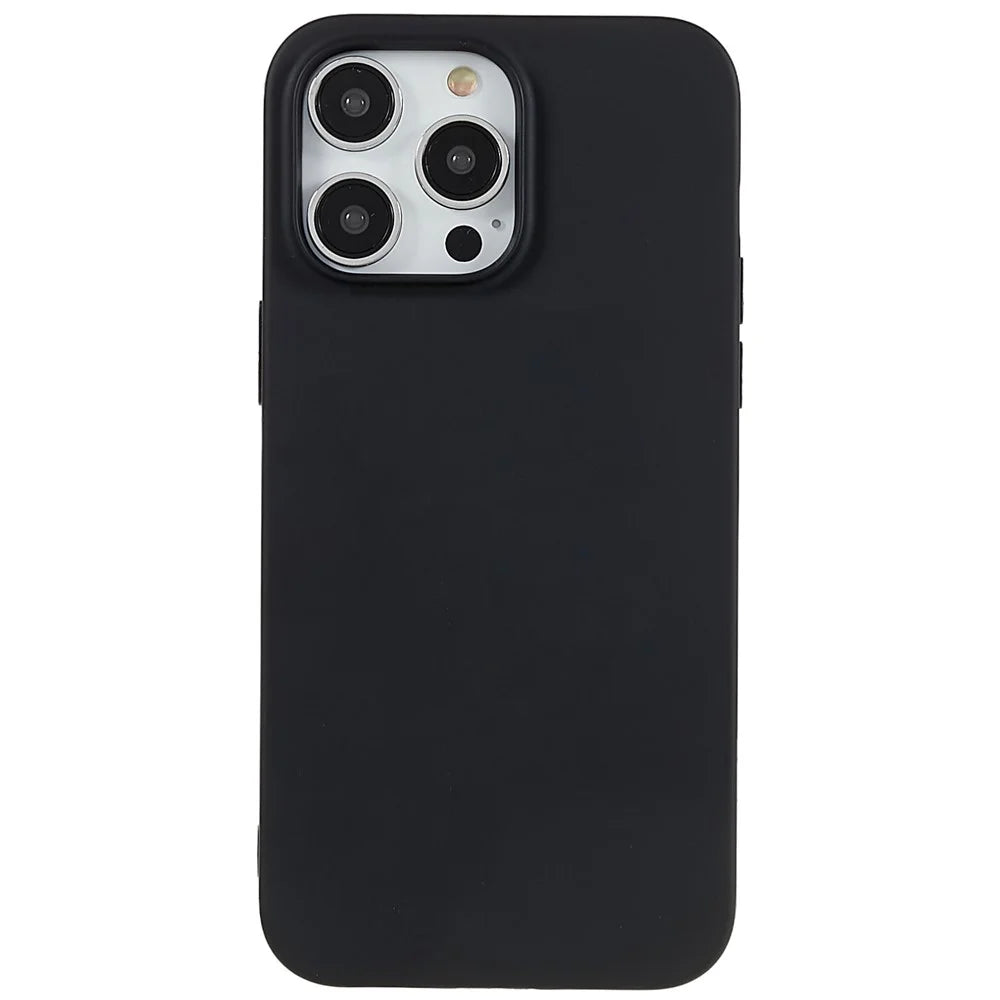For iPhone 15 Pro Max TPU Back Shell Fall Proof Matte Protective Cover Phone Case - Black - 2