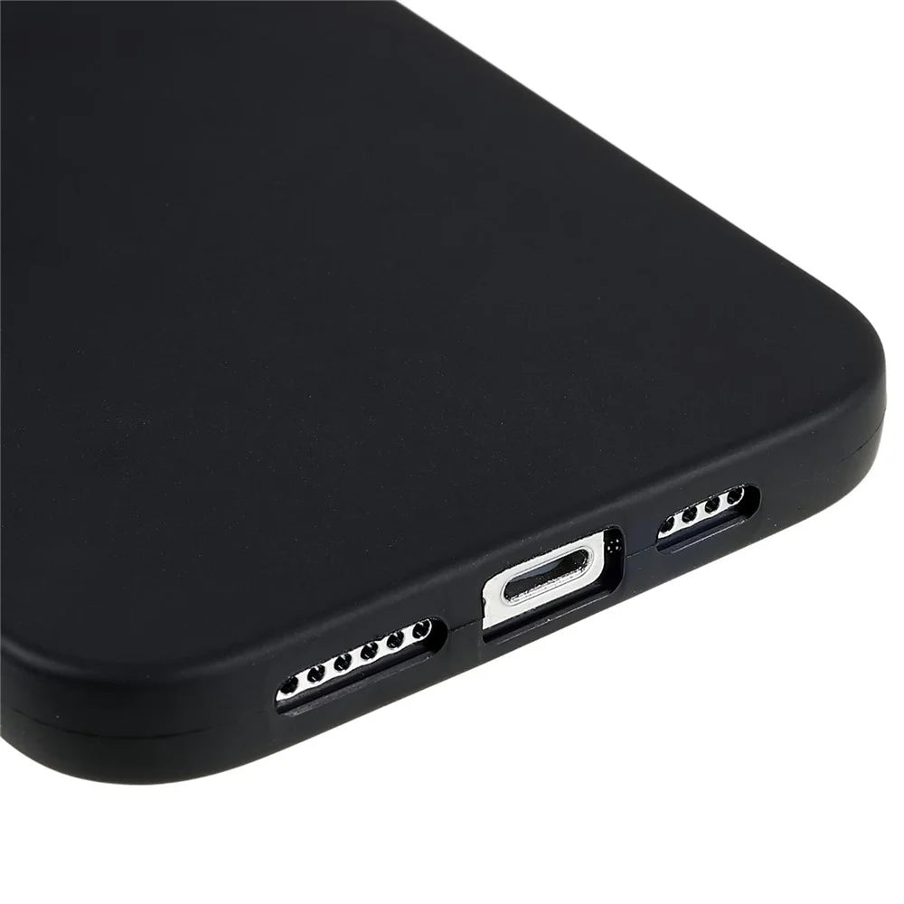 For iPhone 15 Pro Max TPU Back Shell Fall Proof Matte Protective Cover Phone Case - Black - 7