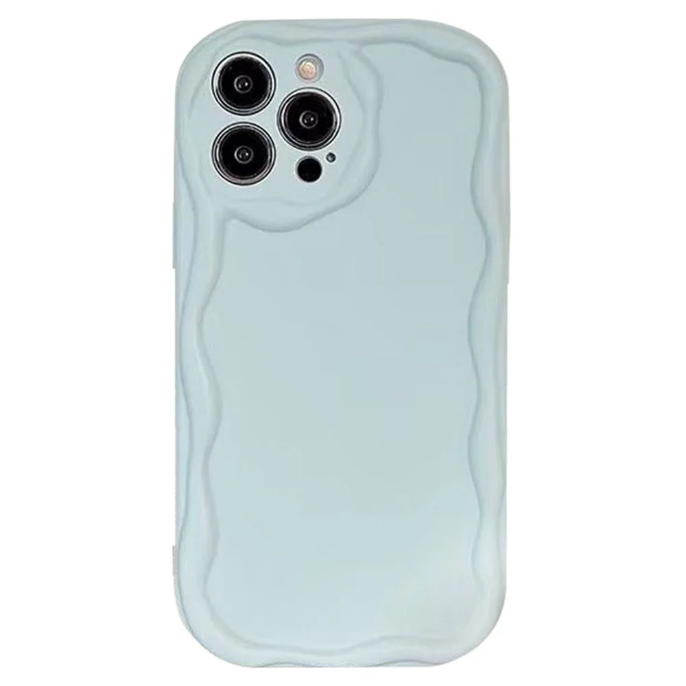 For iPhone 12 Pro Max 6.7 inch Shock-absorbing Rubberized Phone Cover Candy Color Soft TPU Case - Baby Blue - 1