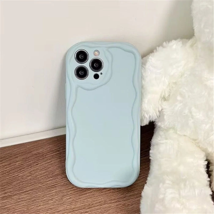 For iPhone 12 Pro Max 6.7 inch Shock-absorbing Rubberized Phone Cover Candy Color Soft TPU Case - Baby Blue - 2