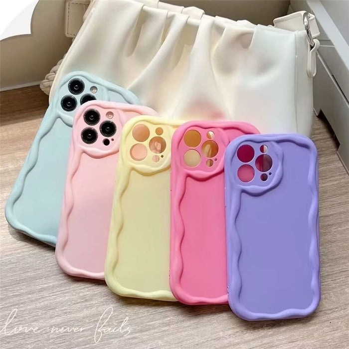 For iPhone 12 Pro Max 6.7 inch Shock-absorbing Rubberized Phone Cover Candy Color Soft TPU Case - Baby Blue - 4