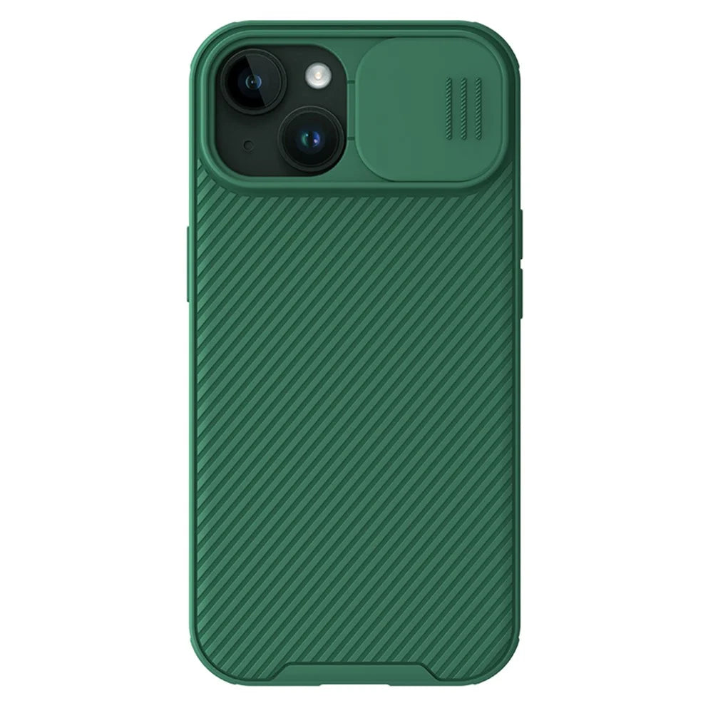 NILLKIN CamShield Pro Case for iPhone 15 Plus Magnetic Phone Cover Camera Lens Protection PC+TPU Case - Green - 1
