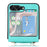 For Samsung Galaxy Z Flip5 5G One-Piece PU + PC Phone Case Cell Phone Protective Cover with Long Strap - Cyan - 3