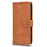 For Samsung Galaxy S23 FE PU Leather Shock-absorbing Wallet Stand Case Skin-touch Phone Cover - Brown - 4