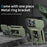 For iPhone 15 Pro Drop-proof PC+TPU Case Kickstand Cell Phone Cover Shell with Camera Slider - Green - 2