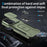 For iPhone 15 Pro Drop-proof PC+TPU Case Kickstand Cell Phone Cover Shell with Camera Slider - Green - 6