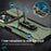 For iPhone 15 Pro Drop-proof PC+TPU Case Kickstand Cell Phone Cover Shell with Camera Slider - Green - 7
