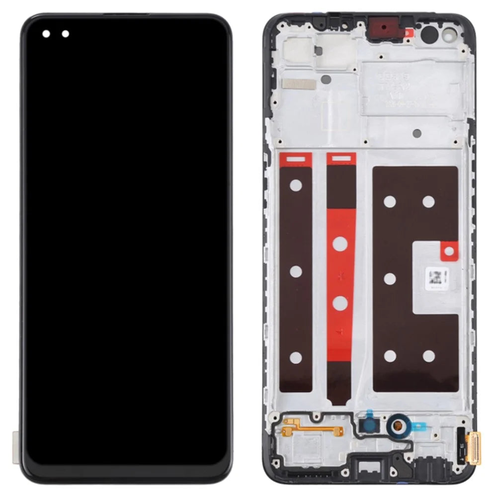 For Oppo Reno4 F OEM Grade S AMOLED Screen and Digitizer Assembly + Frame Replacement Part (without Logo) - 1