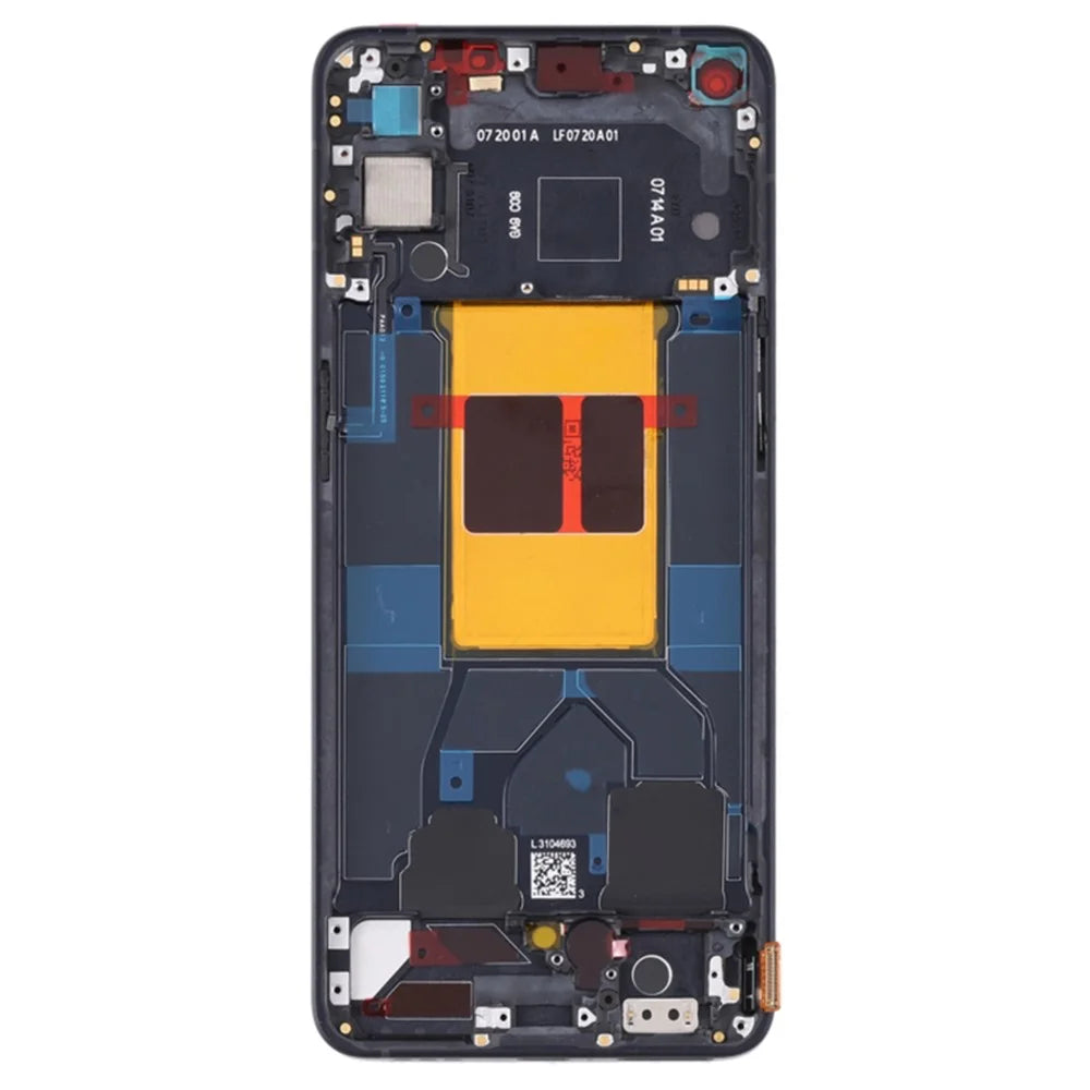 For Oppo Reno6 5G OEM Grade S AMOLED Screen and Digitizer Assembly + Frame Replacement Part (without Logo) - Black - 2