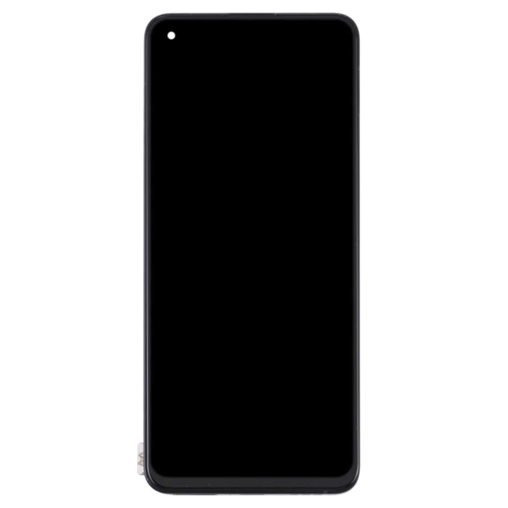 For Oppo Reno6 5G OEM Grade S AMOLED Screen and Digitizer Assembly + Frame Replacement Part (without Logo) - Black - 3