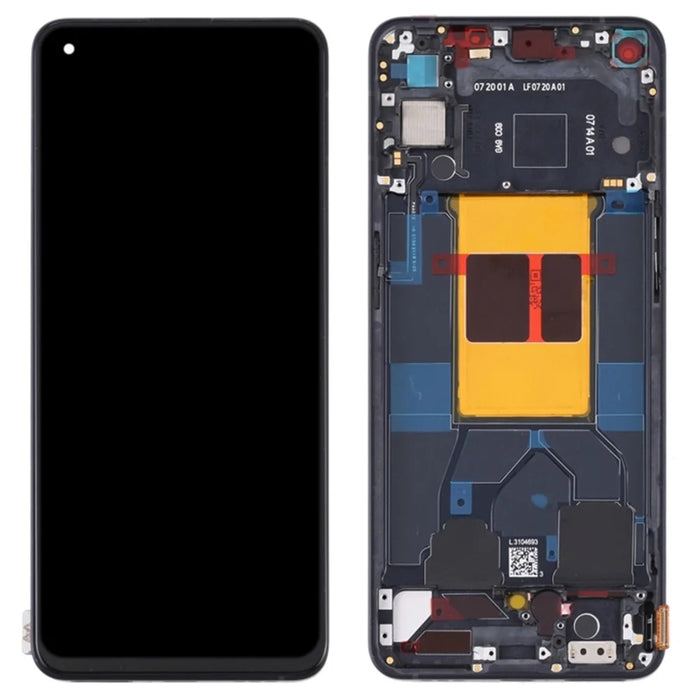 For Oppo Reno6 5G Grade C LCD Screen and Digitizer Assembly + Frame Part (TFT Technology) (without Logo) - Black - 1