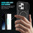 Kickstand PC+TPU Case for iPhone 15 Pro Max Compatible with MagSafe Sliding Lens Cover Protective Phone Shell - Black - 2
