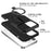 Kickstand PC+TPU Case for iPhone 15 Pro Max Compatible with MagSafe Sliding Lens Cover Protective Phone Shell - Black - 4