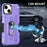 For iPhone 15 Plus Shockproof Phone Case Ring Kickstand PC+TPU Back Cover - Purple - 5