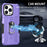 For iPhone 15 Pro Drop-proof Cell Phone Case PC+TPU Back Cover with Ring Kickstand - Purple - 5