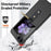 For Samsung Galaxy Z Flip5 5G Hard PC Phone Case Kickstand Shockproof Cover with Tempered Glass Back Film - Black - 5