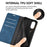 For Sony Xperia 5 V PU Leather Phone Case Skin-touch Feeling Wallet Stand Anti-drop Cover - Blue - 6