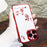 KADEM For iPhone 15 Pro Rhinestone Decor Electroplating Case Flower Pattern Drop Proof TPU Phone Cover - Red - 2