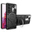For Samsung Galaxy S23 FE Slide Lens Guard Kickstand Cover PC+TPU Drop-proof Phone Case - Black - 1