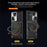 For Samsung Galaxy S23 FE Slide Lens Guard Kickstand Cover PC+TPU Drop-proof Phone Case - Black - 4