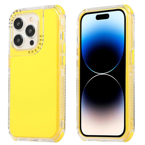 For iPhone 15 Detachable 3-in-1 Back Case Drop Protection PC+TPU Phone Cover - Yellow - 1