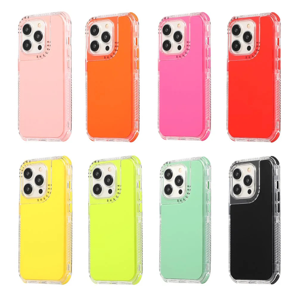 For iPhone 15 Pro Detachable 3-in-1 PC+TPU Cover Shockproof Cell Phone Case - Yellow - 5