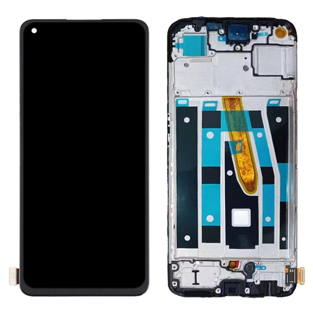 For Oppo Reno8 T 4G OEM Grade S AMOLED Screen and Digitizer Assembly + Frame Replacement Part (without Logo) - 1