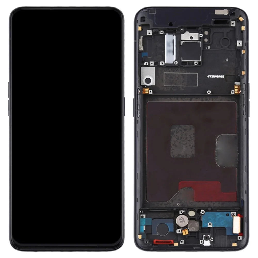 For Oppo Reno / Reno 5G Grade C LCD Screen and Digitizer Assembly + Frame Part (TFT Technology) (without Logo) - Black - 1