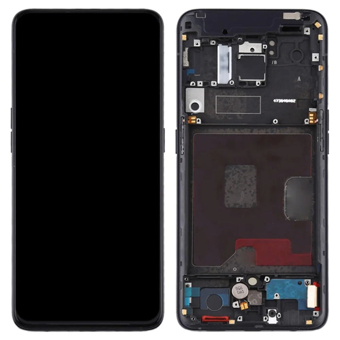 For Oppo Reno / Reno 5G Grade C LCD Screen and Digitizer Assembly + Frame Part (TFT Technology) (without Logo) - Black - 1