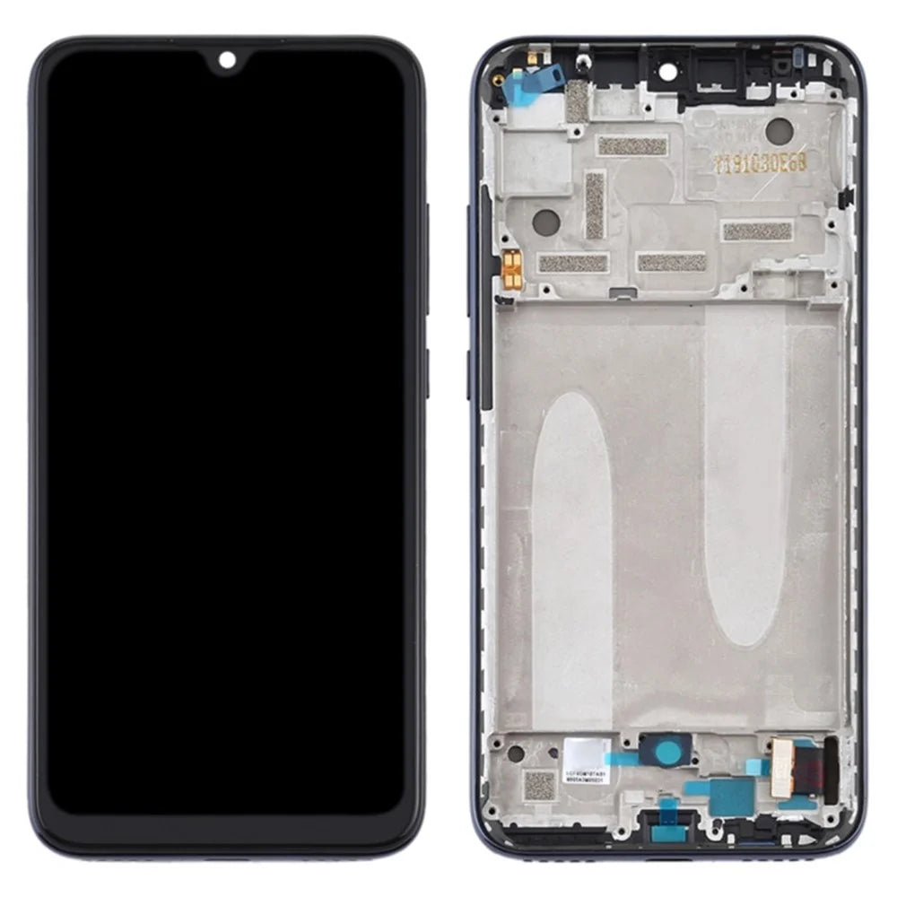 For Xiaomi Mi A3 / Mi CC9e Grade C OLED Screen and Digitizer Assembly + Frame Repair Part (without Logo) - Black - 1
