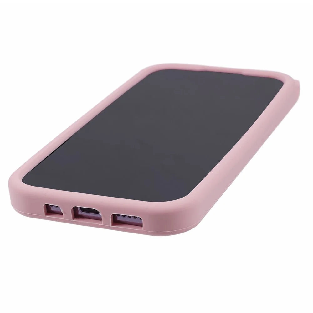 For iPhone 13 Pro Phone Case 3D Moustache Cat Slim-Fit Silicone Phone Cover - Pink - 6