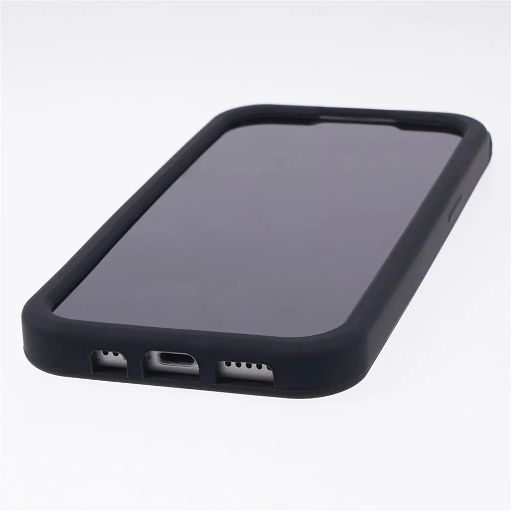 For iPhone 13 Smartphone Case 3D Moustache Cat Shockproof Silicone Cell Phone Cover - Black - 6