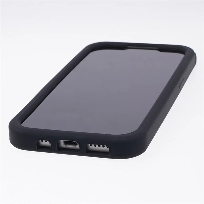 For iPhone 13 Silicone Phone Case 3D Moustache Cat Shockproof Protective Cover - Black - 6