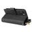For iPhone 15 Plus 9 Card Slots PU Leather Phone Case Zipper Pocket Stand Phone Cover - Black - 4